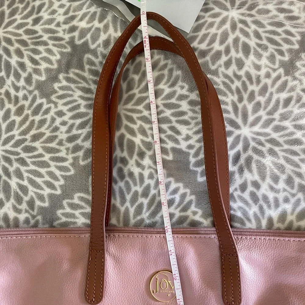 Joy Mangano Pink‎ Pebbled Leather Tote Bag Crossbody Purse Matching Set Normcore